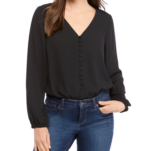 The Limited Tops - THE LIMITED Women's Button Front Bodysuit